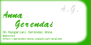 anna gerendai business card